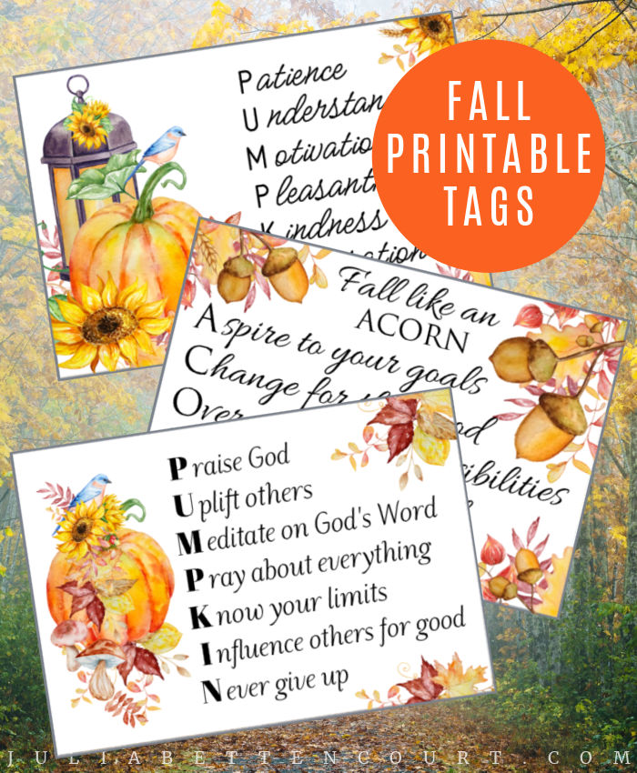 Fall Acrostic Tags