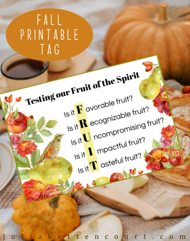 Printable Fall Fruit Tag