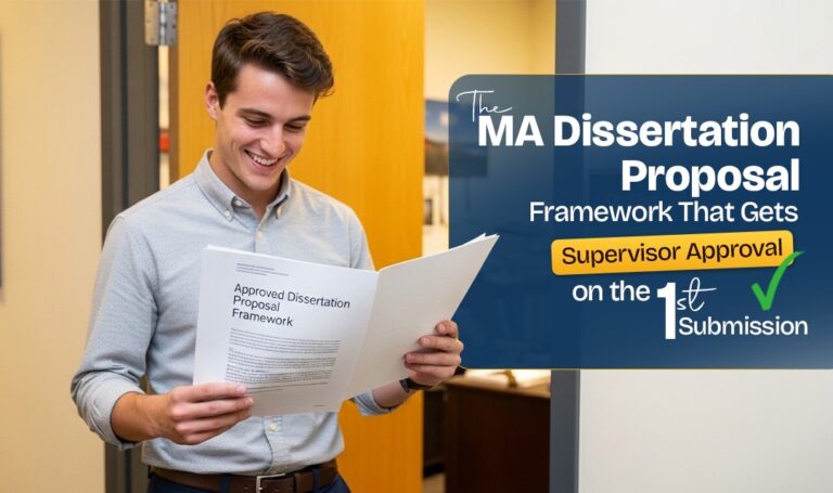 The MA Dissertation Proposal Framework That Gets Supervisor Approval on the First Submission